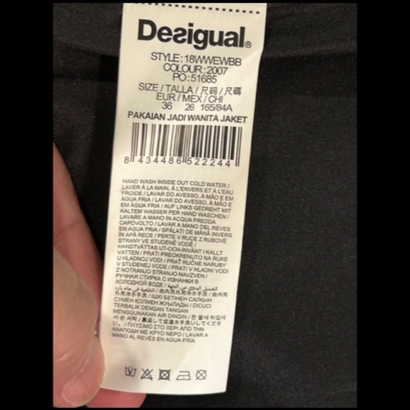 Desigual Chaq Copenhage Printed Jacket Women's USA Size 6 - NWT - Picture 16 of 16